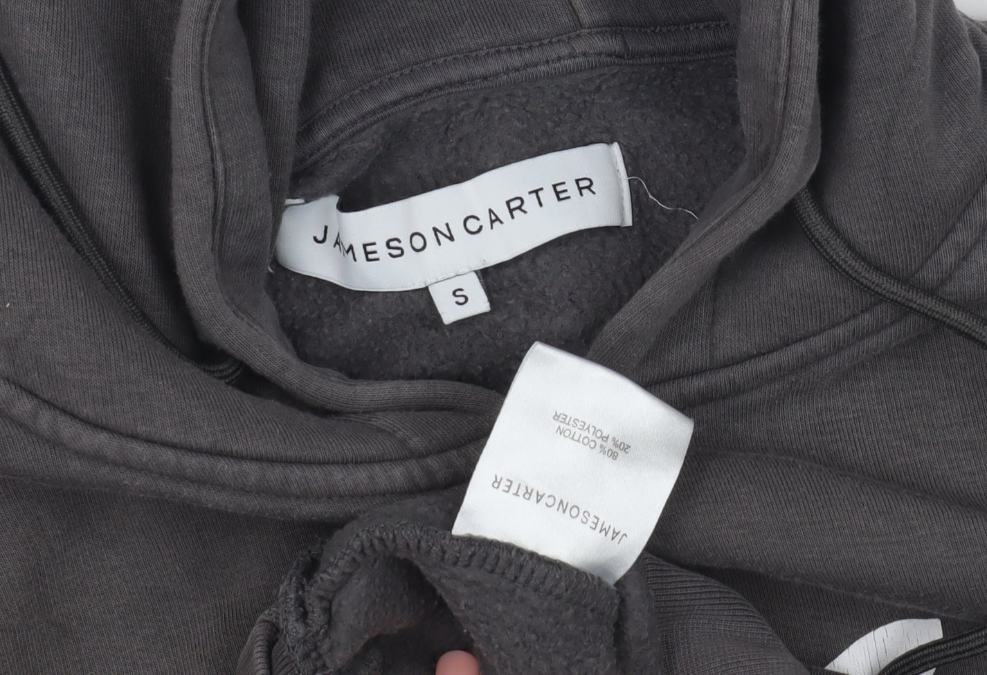 Mens UK Size S Jameson Carter Grey Pullover Hoodie