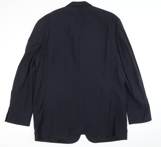 Mens UK Size 46 Moss Regular Blue Suit Jacket