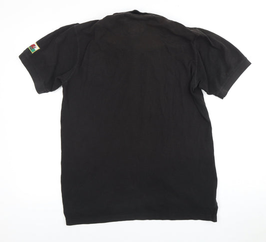 Men's Black Polo Shirt - Short Sleeve, Size S