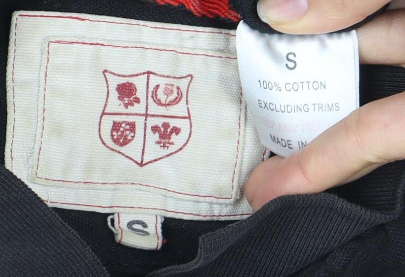 Men's Black Polo Shirt - Short Sleeve, Size S