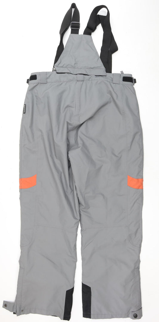 Crane Men's Grey Snow Pants - L, Waterproof & Breathable