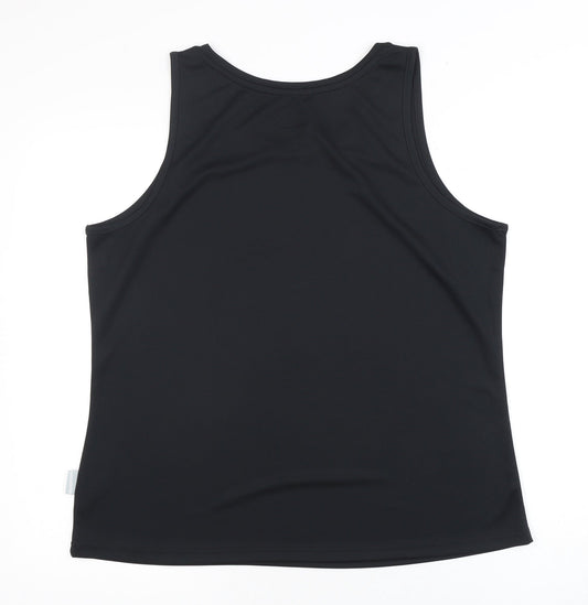 Trespass Unisex Black Gym Tank Top 2XL Quick Dry