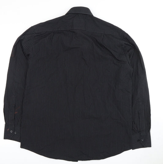 Mens UK Collar Size 15.5 Jack Reid Smart Black Dress Shirt