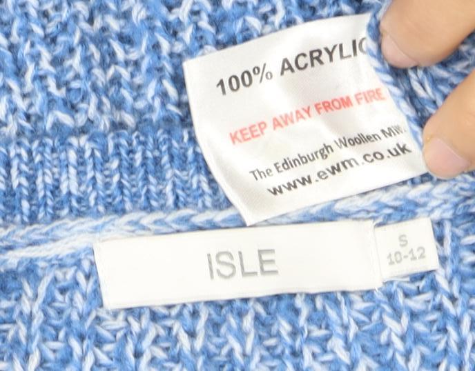 Womens UK Size Size:10 ISLE Blue Pullover Jumper