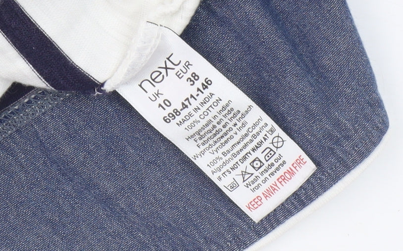 Womens UK Size 10 NEXT White Basic T-Shirt