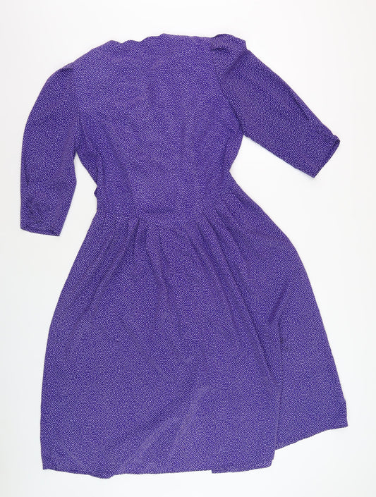 Yessica Purple Polka Dot Women's Dress Size 12