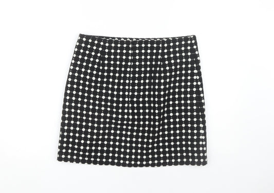 Marks and Spencer Women's Black Polka Dot Pencil Skirt