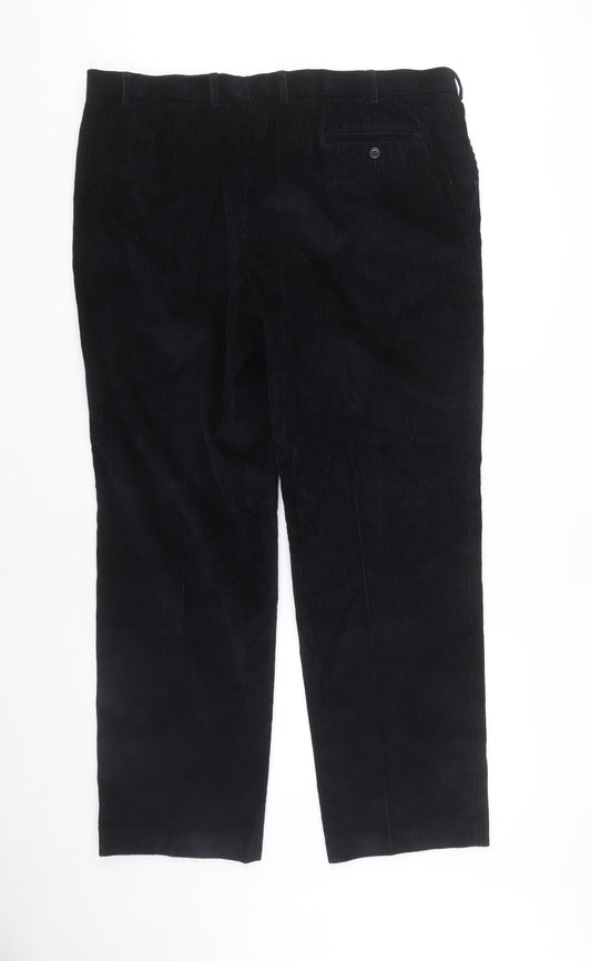 Marks and Spencer Men's Black Corduroy Trousers 40