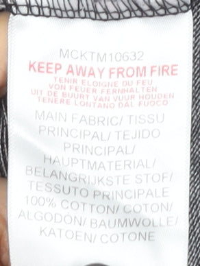 McKenzie Men's Black & Grey Striped Polo Shirt XL