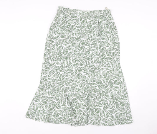 Eastex Women's Green Floral Polyester Skirt UK Size 12