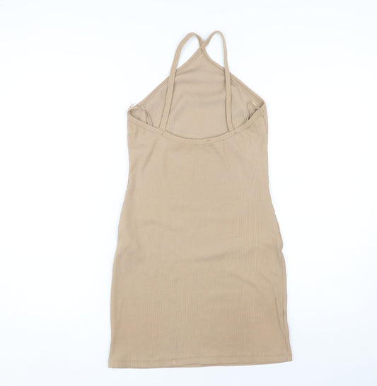 Pull&Bear Women's Beige Slip Dress Size 12