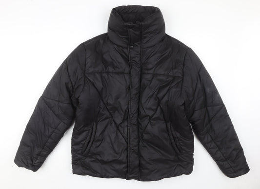 Womens UK Size S COLLUSION Black Puffer Jacket
