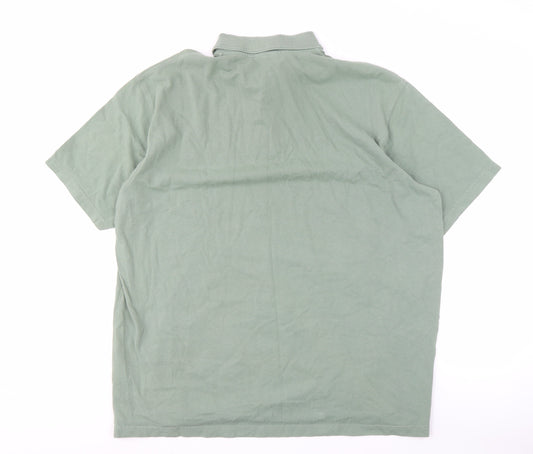 Cotton Traders Men's Green Polo Shirt 2XL Short Sleeve