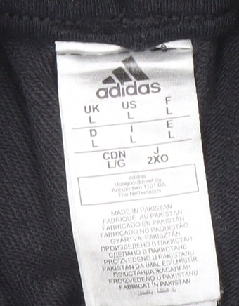 Adidas Black Jogger Trousers L Unisex Adults Activewear