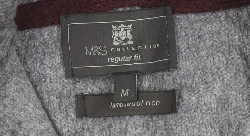 Marks and Spencer Grey Roll Neck Men's Medium Jumper