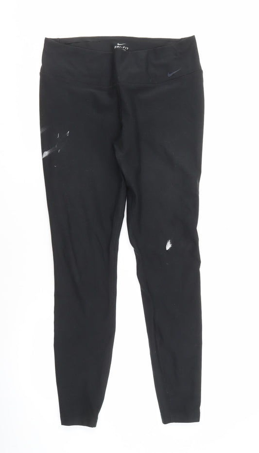 Womens UK Size L Nike Athletic Fit Leggings Black Leggings
