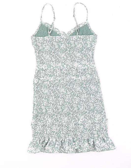 Abercrombie & Fitch Women's Green Floral Dress - S