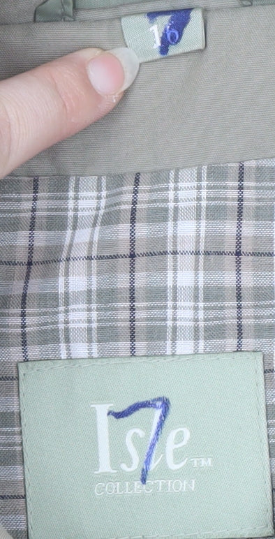 Womens UK Size 16 Isle Collection Green Basic Jacket
