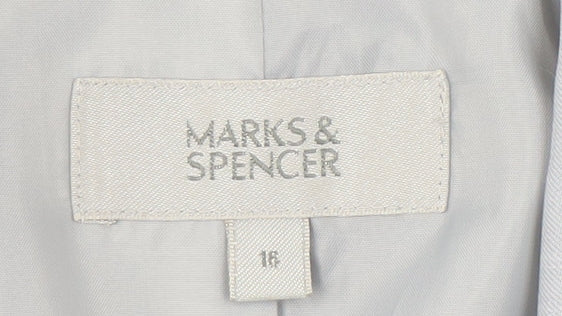 Marks and Spencer Women's Grey Suit Jacket Size 18