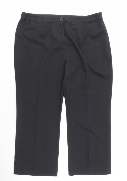 Womens UK Size 22 Isle Black Trousers
