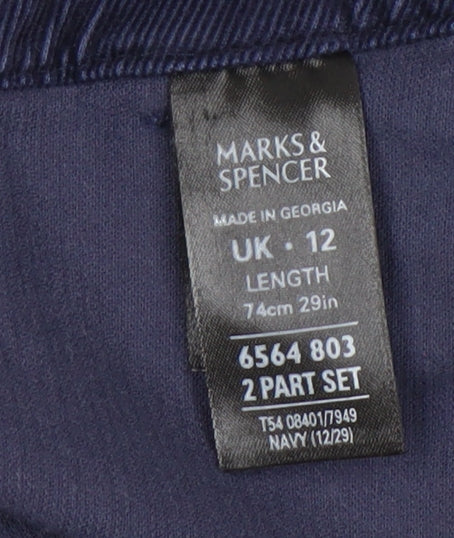 Marks and Spencer Blue Midi Pencil Skirt UK 12