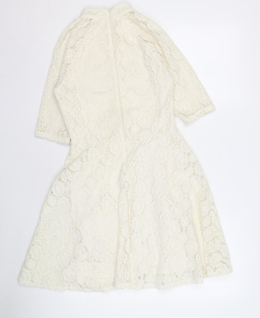 Miss Selfridge Women's Ivory Lace Dress Size 10