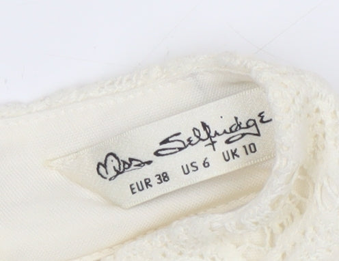 Miss Selfridge Women's Ivory Lace Dress Size 10