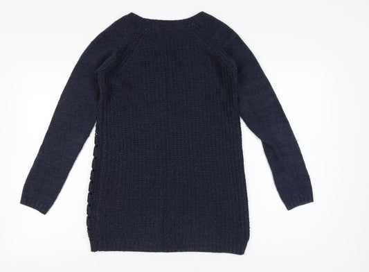 Womens UK Size 10 FatFace Blue Pullover Jumper