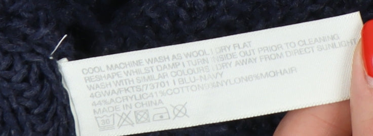 Womens UK Size 10 FatFace Blue Pullover Jumper