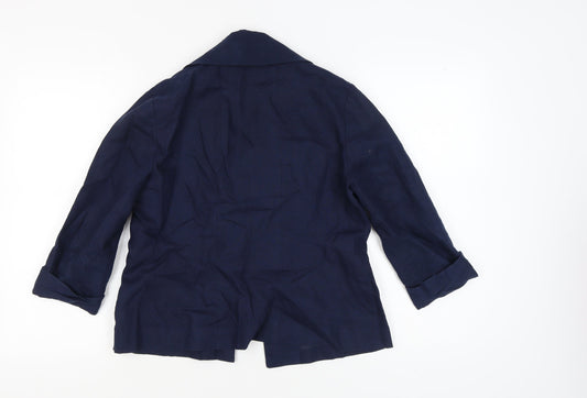 Great Plains Women's Blue Linen Blazer L