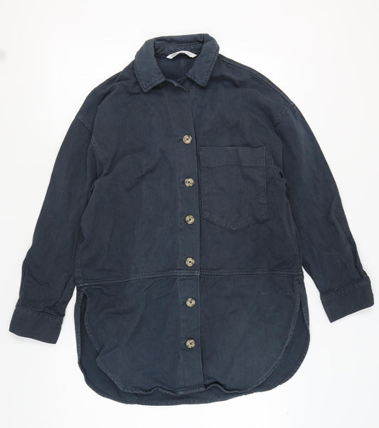 Womens UK Size S Zara Black Basic Jacket
