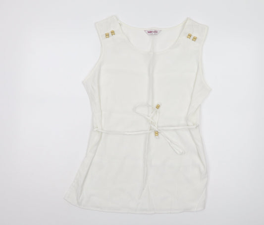 Womens UK Size 18 Bonmarché White Basic Tank