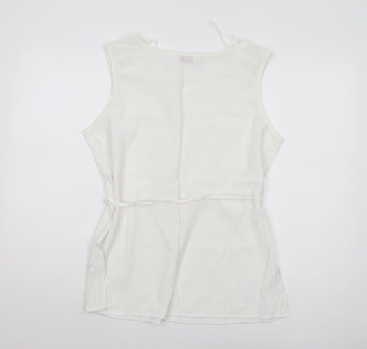 Womens UK Size 18 Bonmarché White Basic Tank