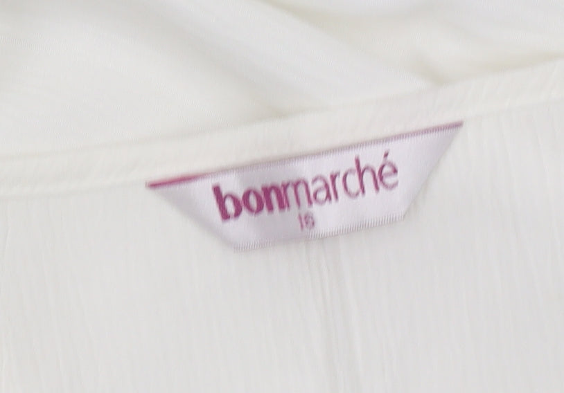 Womens UK Size 18 Bonmarché White Basic Tank