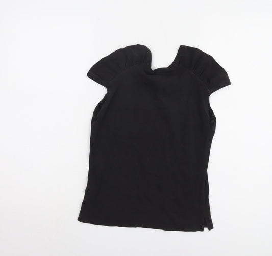 Armani Jeans Women's Black T-Shirt, Size 10, Short Sleeve