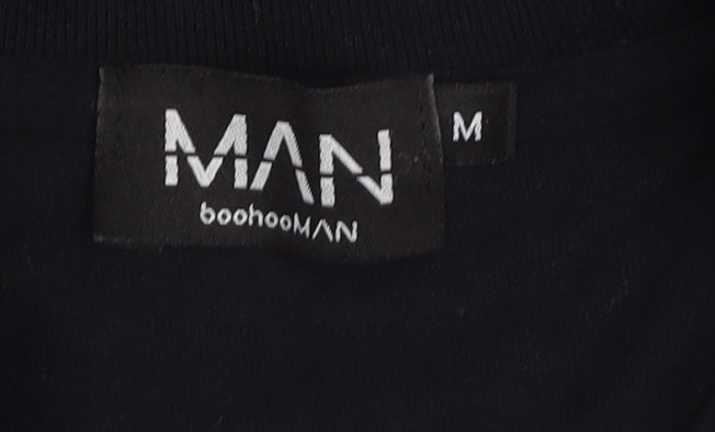 Mens UK Size M boohooMAN Black T-Shirt