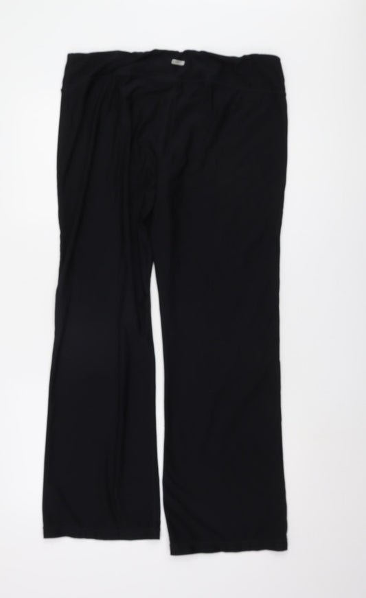 Womens UK Size XL Athletic Works Regular Fit Sweatpants Black Trousers