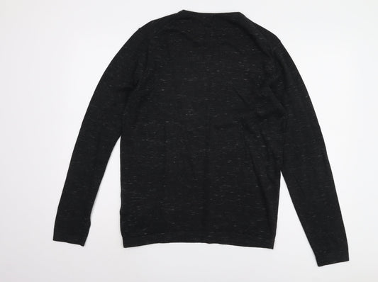Jack & Jones Men’s Black Medium Pullover Jumper