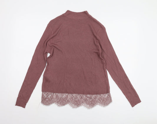 Womens UK Size S JACQUELINE de YONG Purple Pullover Jumper