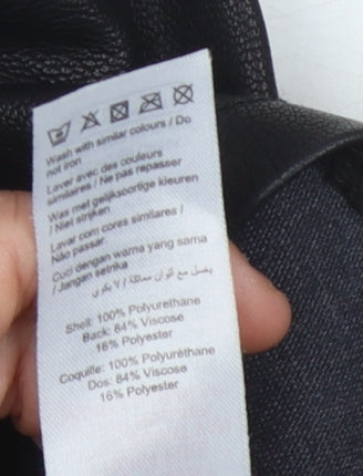 New Look Women's Black Faux Leather Pencil Skirt Size 8