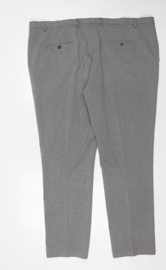 Burton Men's Grey Straight Trousers 46L Workwear
