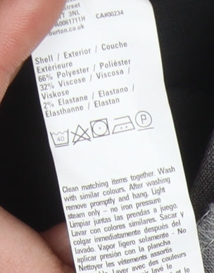 Burton Men's Grey Straight Trousers 46L Workwear