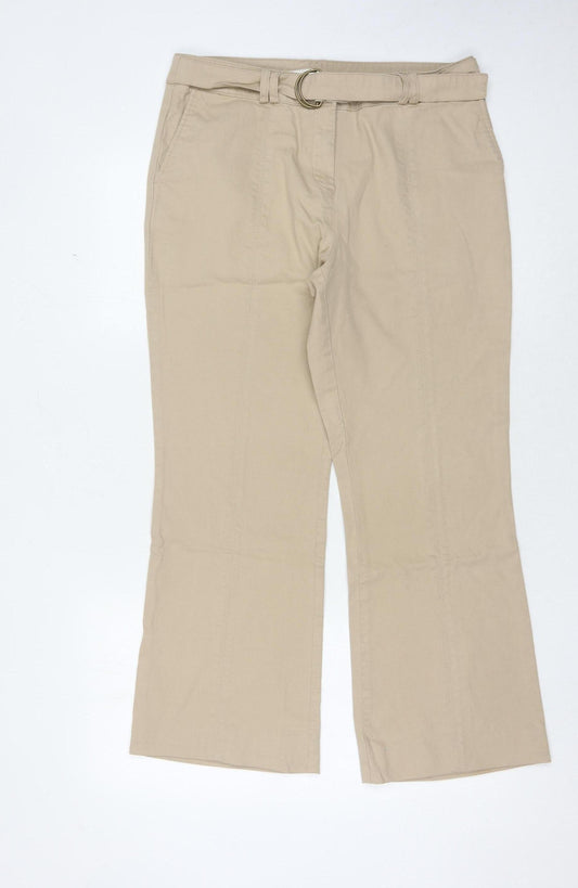 Womens UK Size 12 Bonmarché Regular Fit Straight Beige Jeans