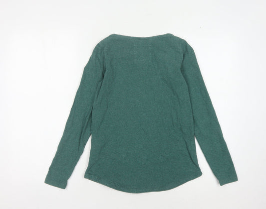 Womens UK Size 6 Fat Face Green Basic T-Shirt