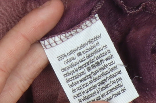 Womens UK Size L Victoria's Secret Purple Basic T-Shirt