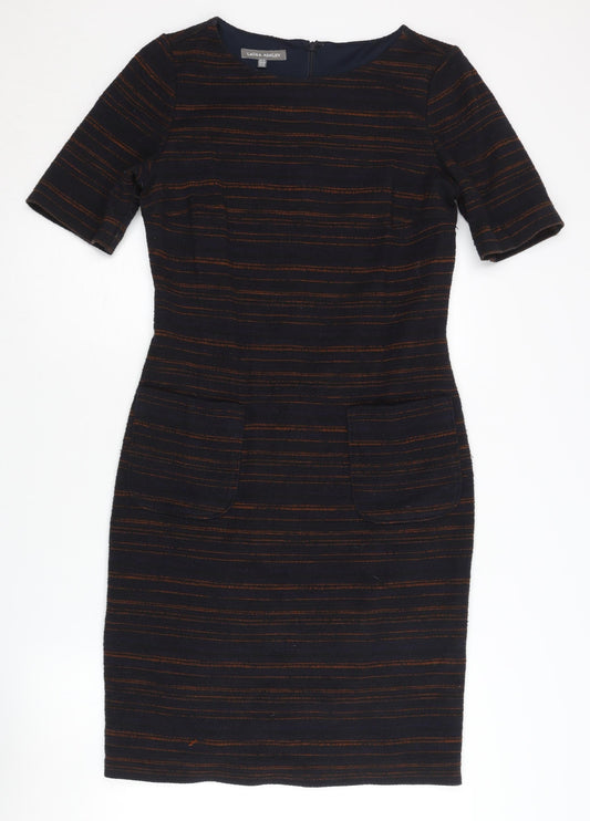 Laura Ashley Women's Striped Sheath Dress, Size 12