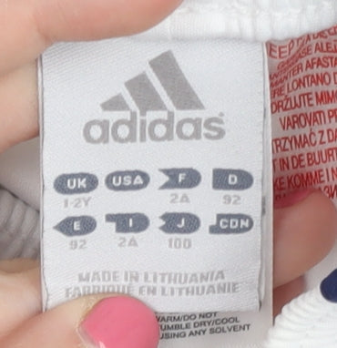 Adidas Boys White Football Shorts 2 Years Athletic