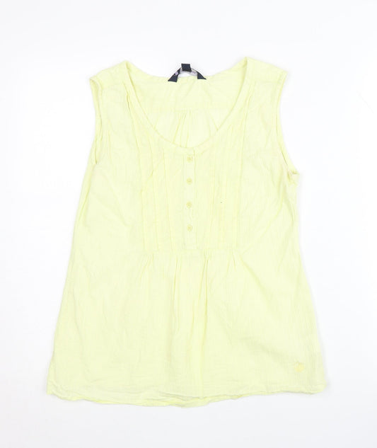 Womens UK Size 10 Peter Storm Yellow Basic Blouse