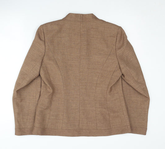 Jacques Vert Women's Brown Blazer Size 12, Polka Dot Lining