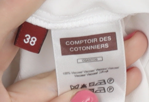 Womens UK Size 10 Comptoir des Cotonniers White Basic Blouse
